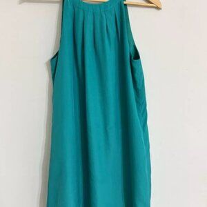 J Crew Womens Size 6  Teal Green Mid Length Dress Open Back Cocktail Party